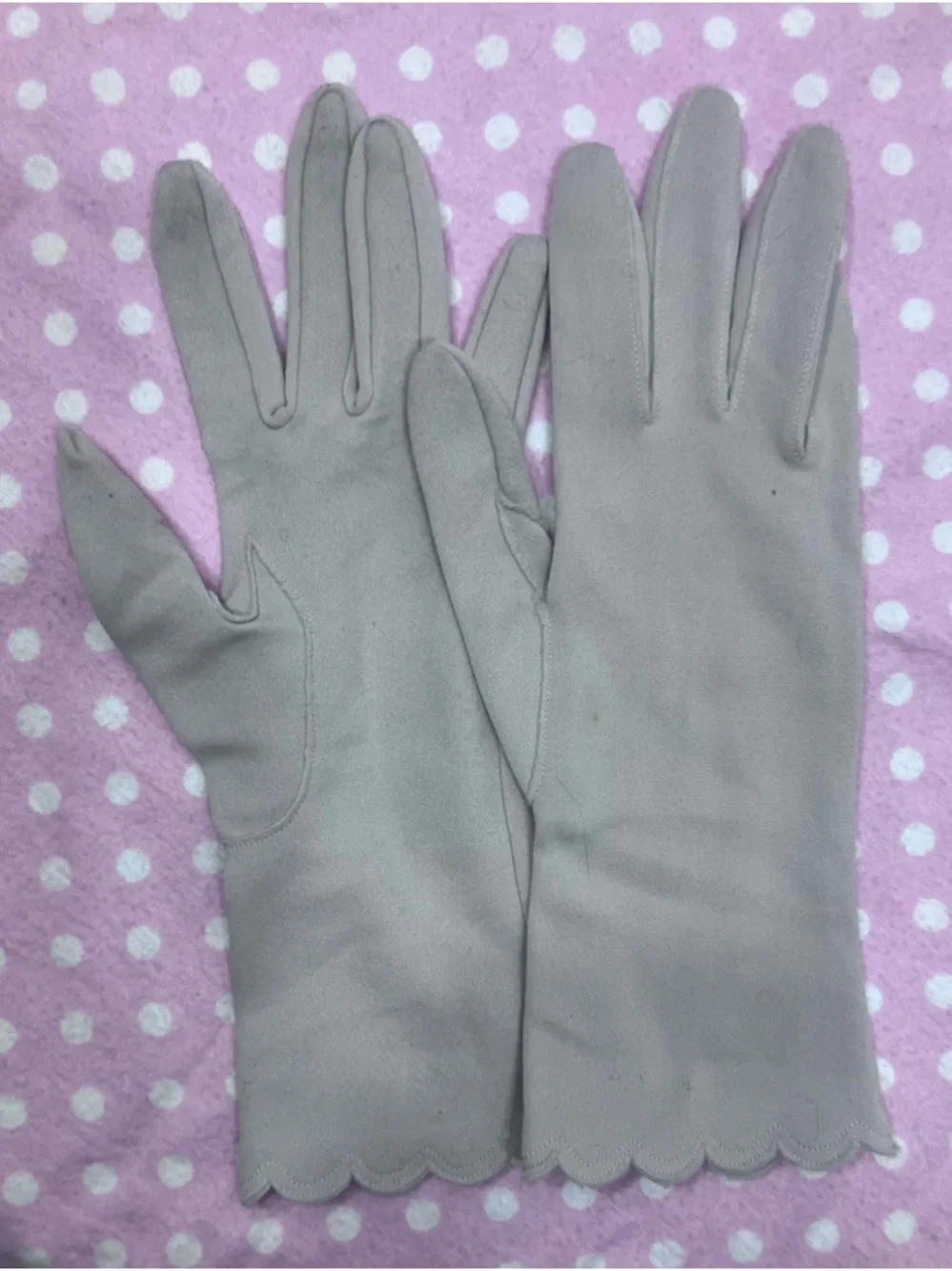 Vintage Taupe Gloves Sz. 7